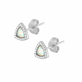 BohoMoon Stainless Steel Light Year Opal Stud Earrings