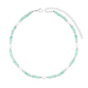 Bohomoon Stainless Steel Lila Pearl Choker