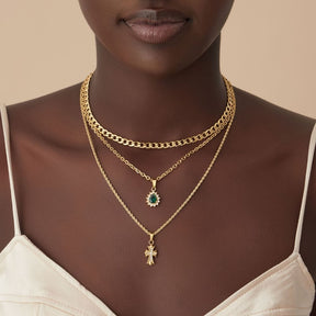 Bohomoon Stainless Steel Lillie Cross Necklace