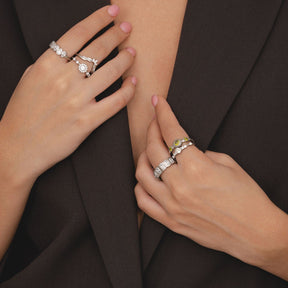 Bohomoon Stainless Steel Lime Ring