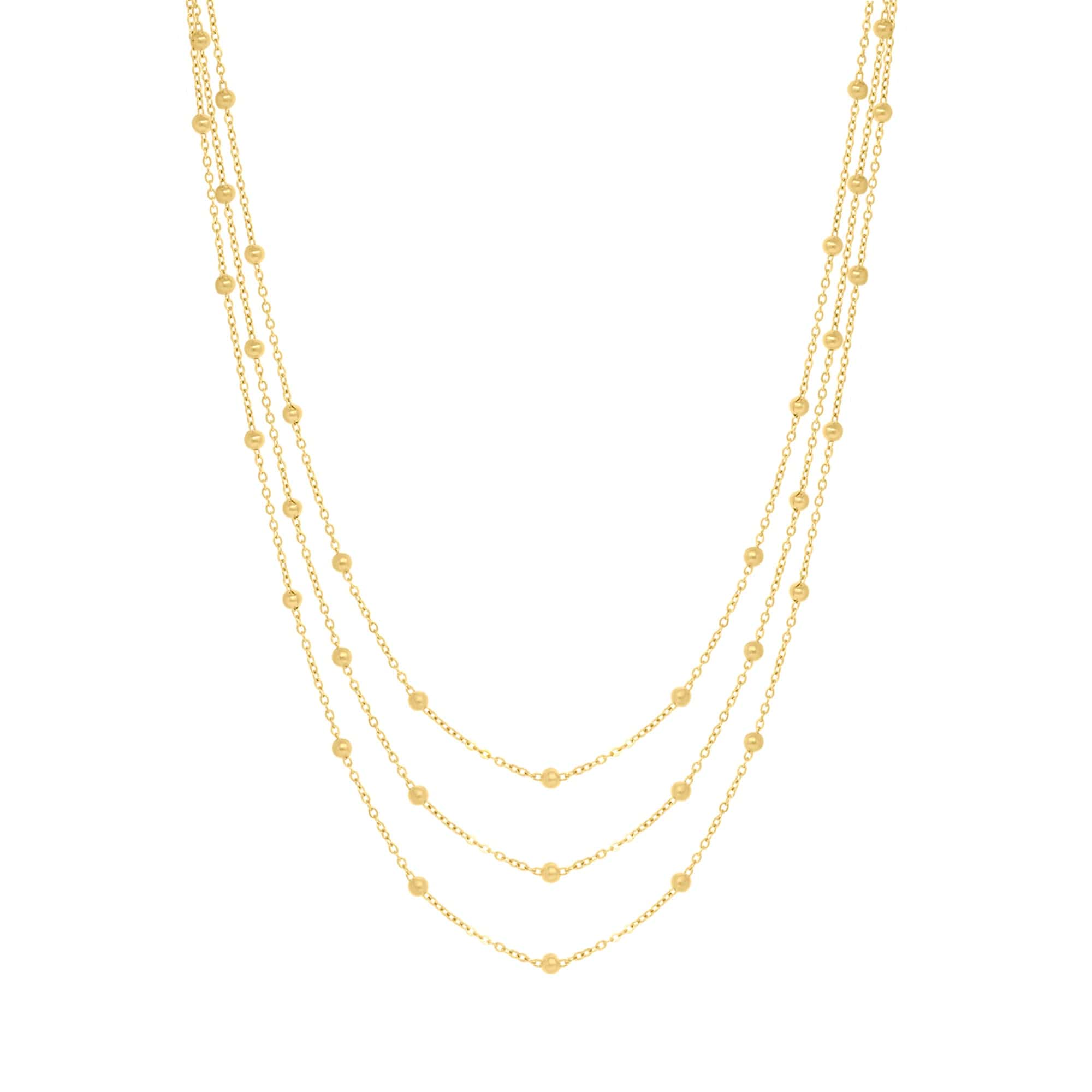 BohoMoon Stainless Steel London Layered Necklace Gold