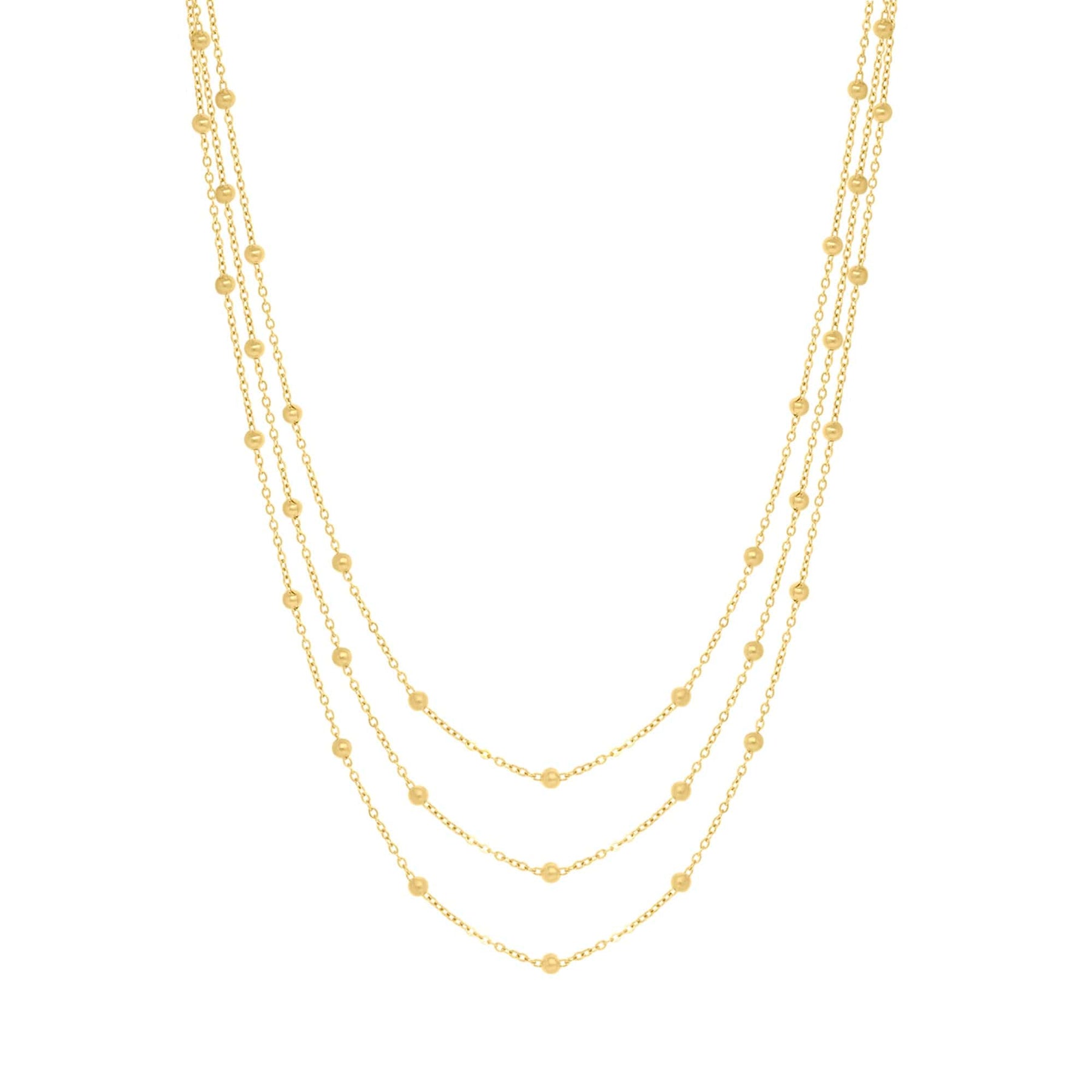 BohoMoon Stainless Steel London Layered Necklace Gold