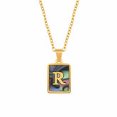 BohoMoon Stainless Steel Lourdes Initial Necklace