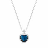 Bohomoon Stainless Steel Love Heart Birthstone Necklace