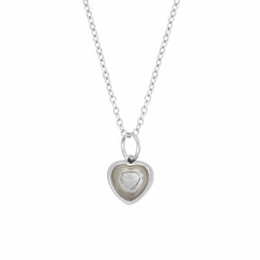 BohoMoon Stainless Steel Love Heart Birthstone Necklace