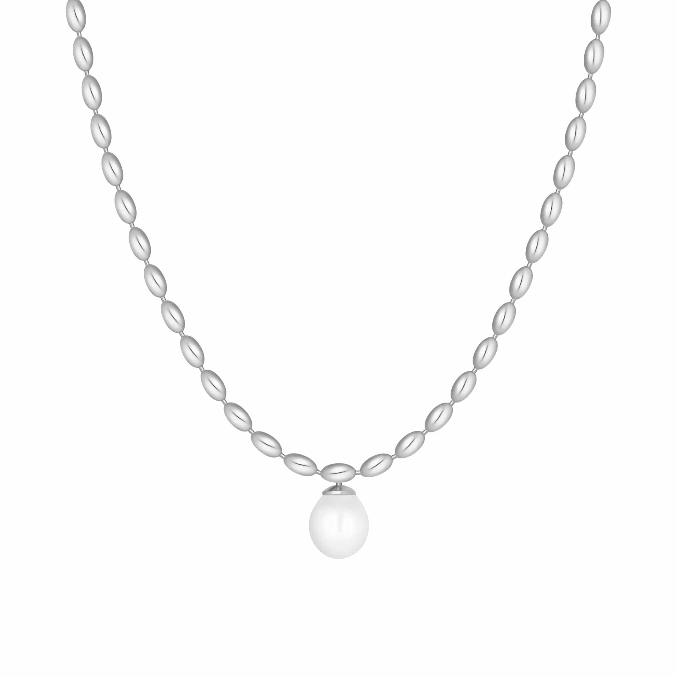 Bohomoon Stainless Steel Lover Pearl Necklace