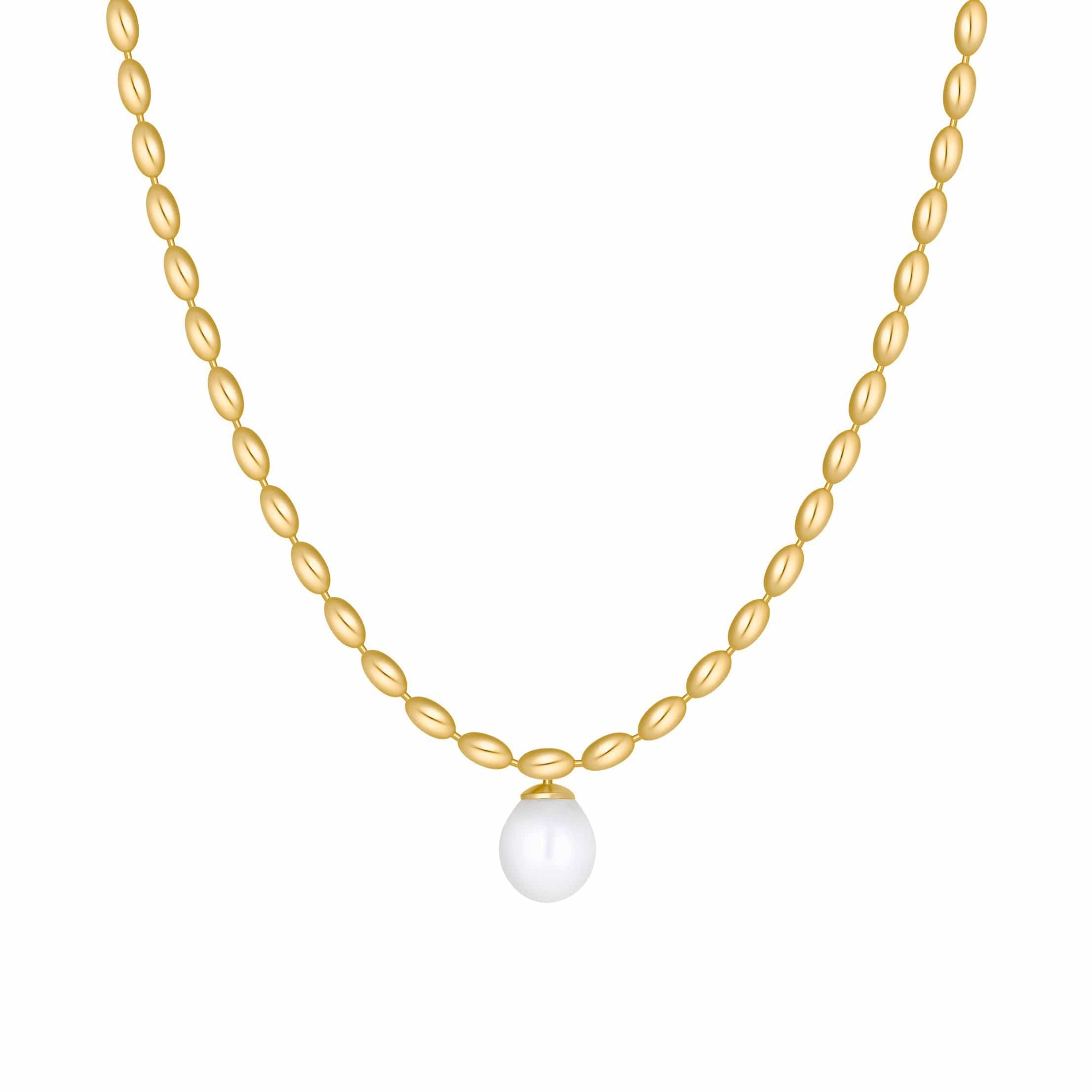 Bohomoon Stainless Steel Lover Pearl Necklace