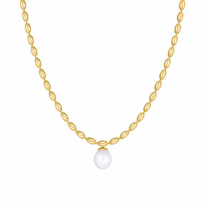 Bohomoon Stainless Steel Lover Pearl Necklace