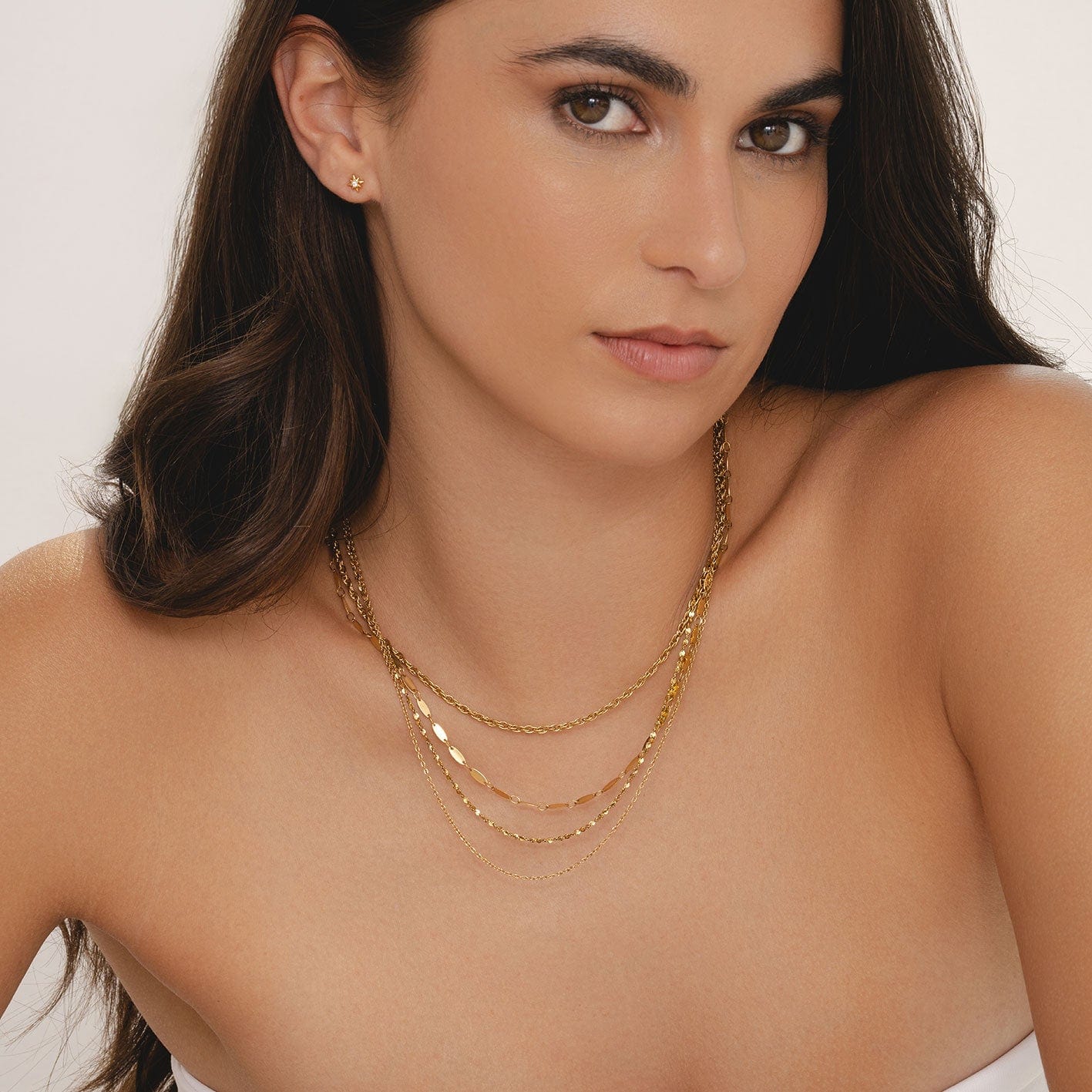 Bohomoon Stainless Steel Luva Layered Necklace