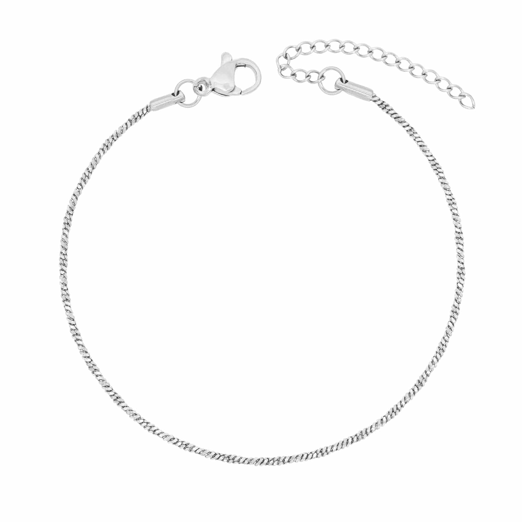 BohoMoon Stainless Steel Lyla Anklet Silver