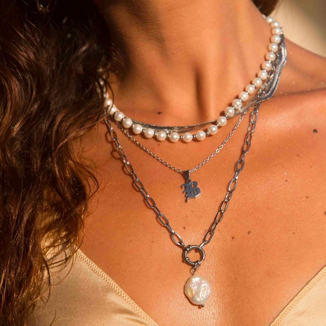 BohoMoon Stainless Steel Macy Pearl Choker