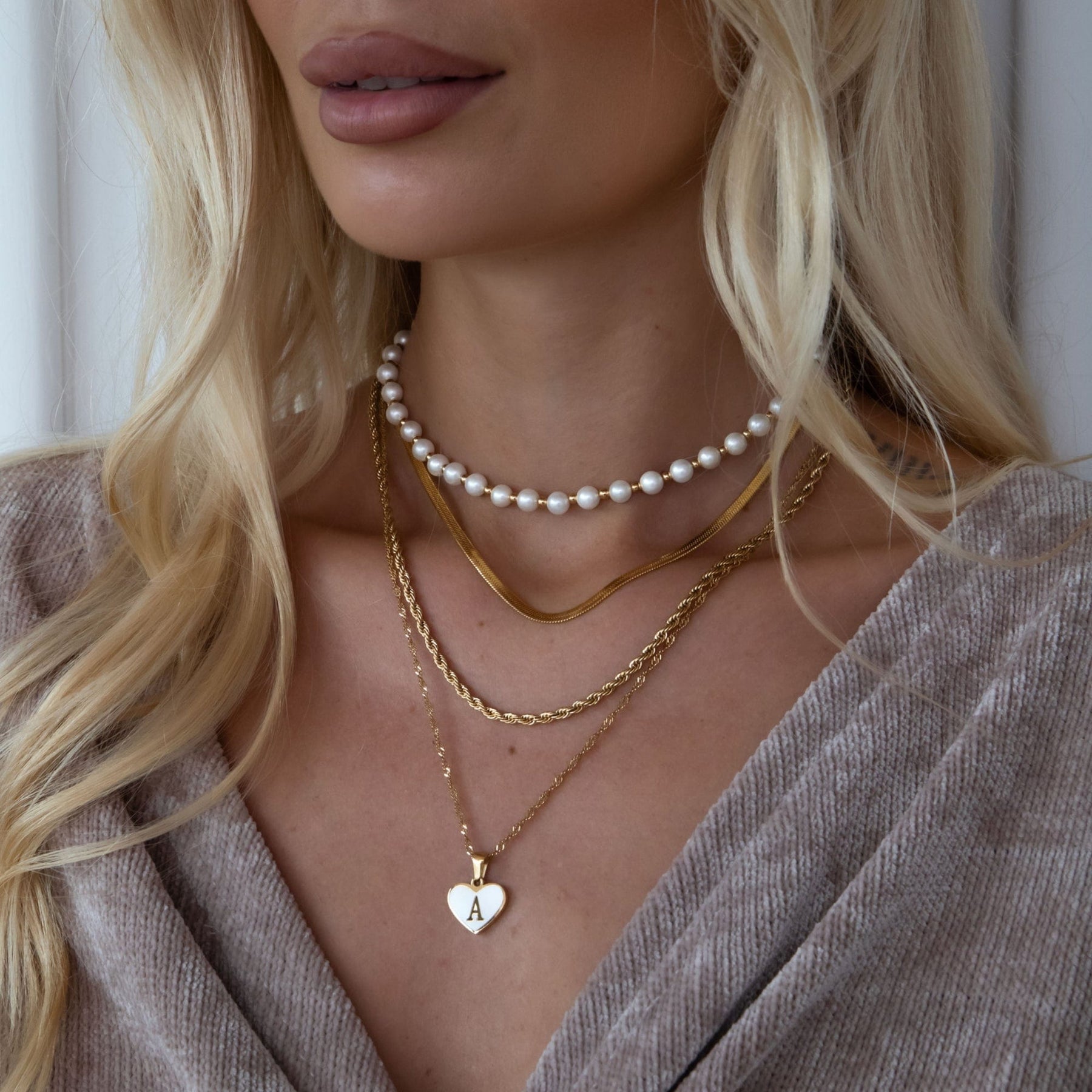 BohoMoon Stainless Steel Macy Pearl Choker