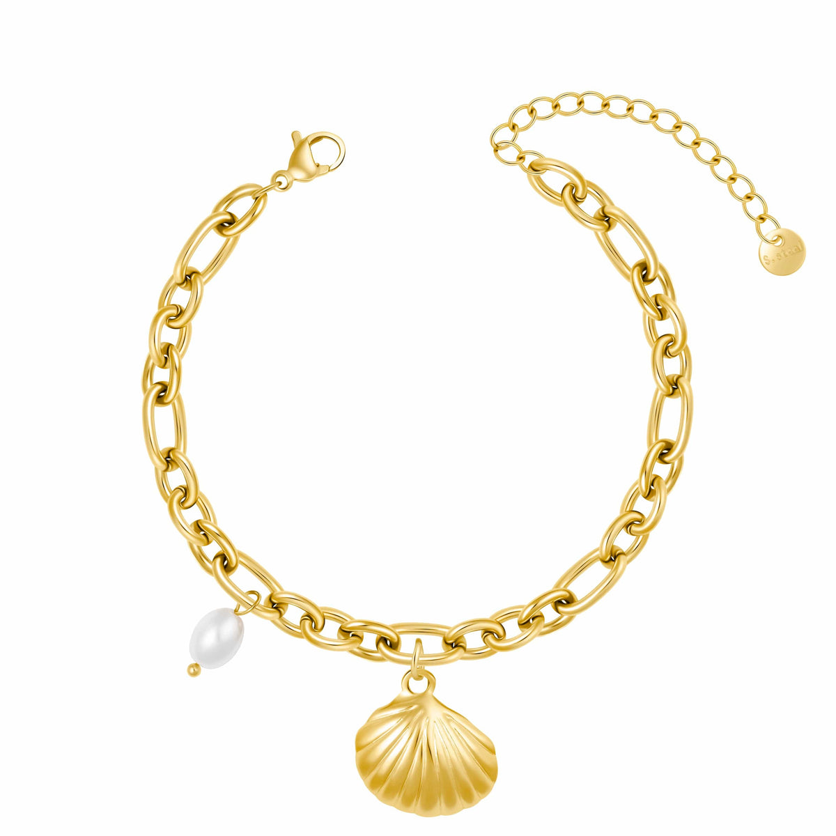 Bohomoon Stainless Steel Malibu Pearl Bracelet