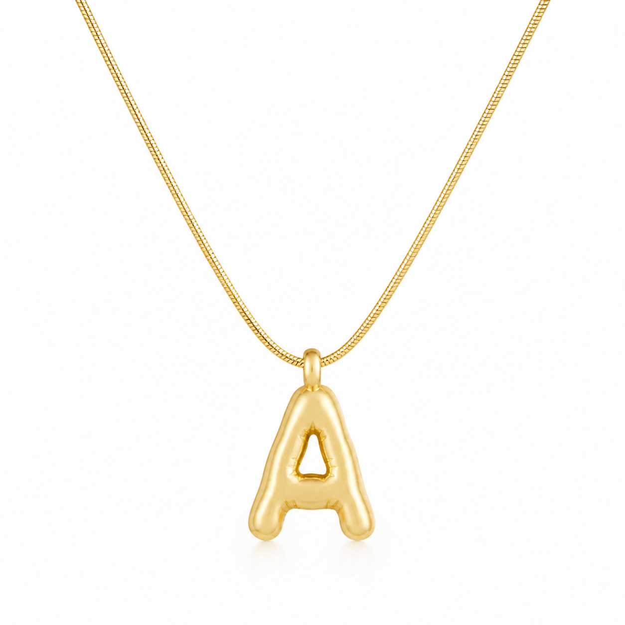 Bohomoon Stainless Steel Maple Initial Necklace