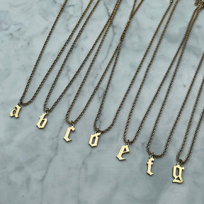 BohoMoon Stainless Steel Marella Lowercase Initial Necklace