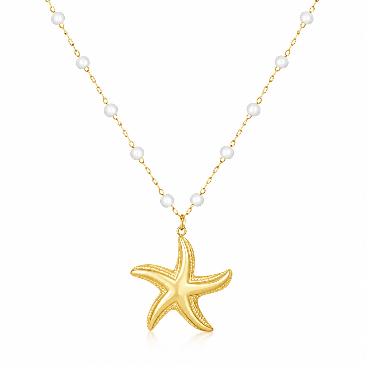 Bohomoon Stainless Steel Maribel Starfish Pearl Necklace