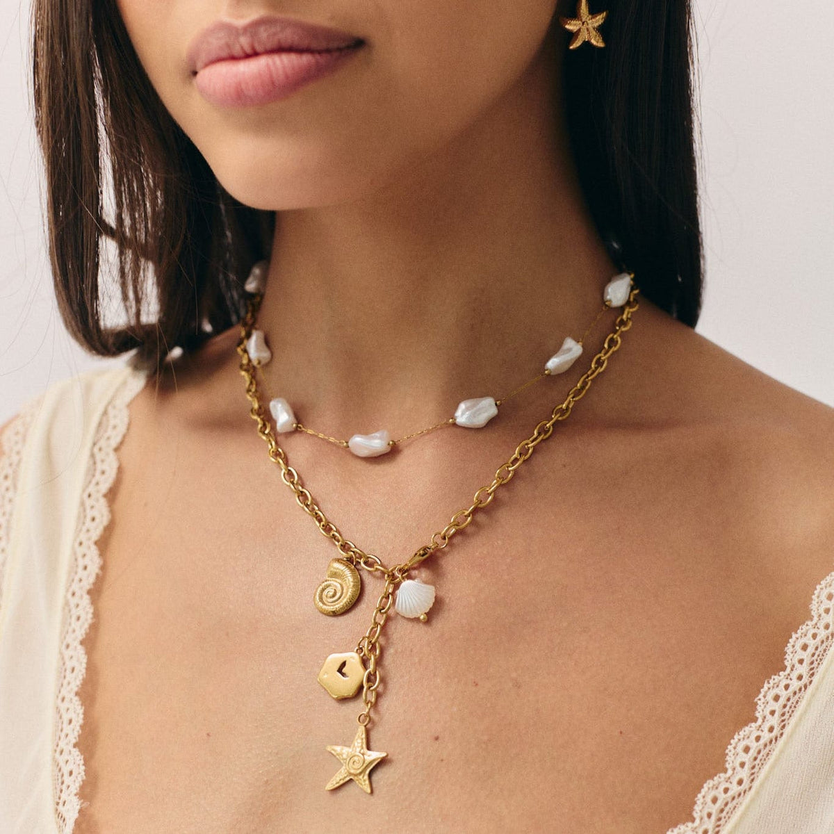 Bohomoon Stainless Steel Martha Pearl Choker
