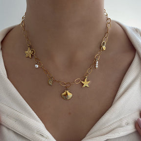 Bohomoon Stainless Steel Mathilde Charm Necklace