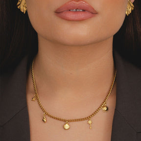 Bohomoon Stainless Steel Mediterranean Charm Necklace