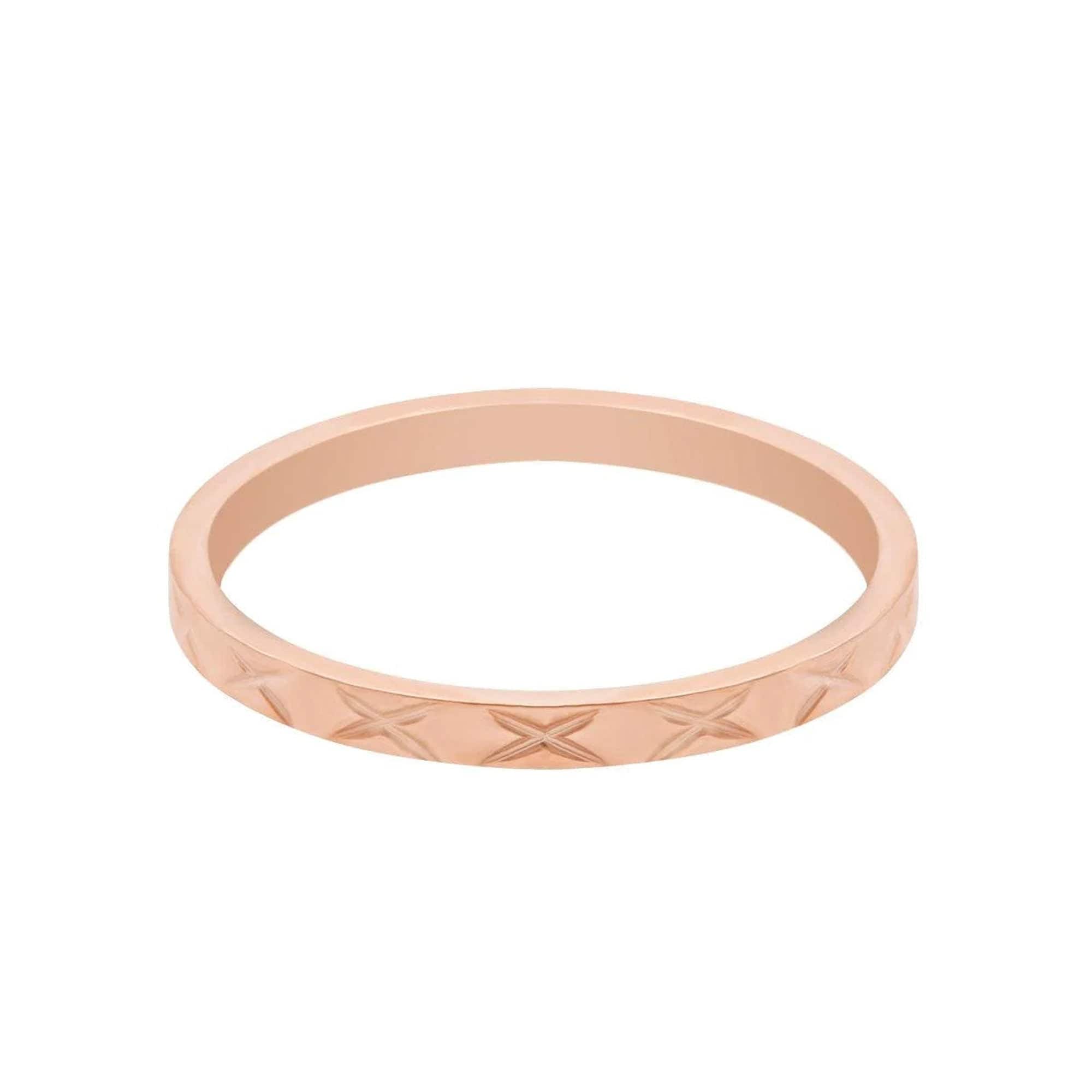 BohoMoon Stainless Steel Melanie Ring Rose Gold / US 3 / UK F / EUR 44 / (midi)