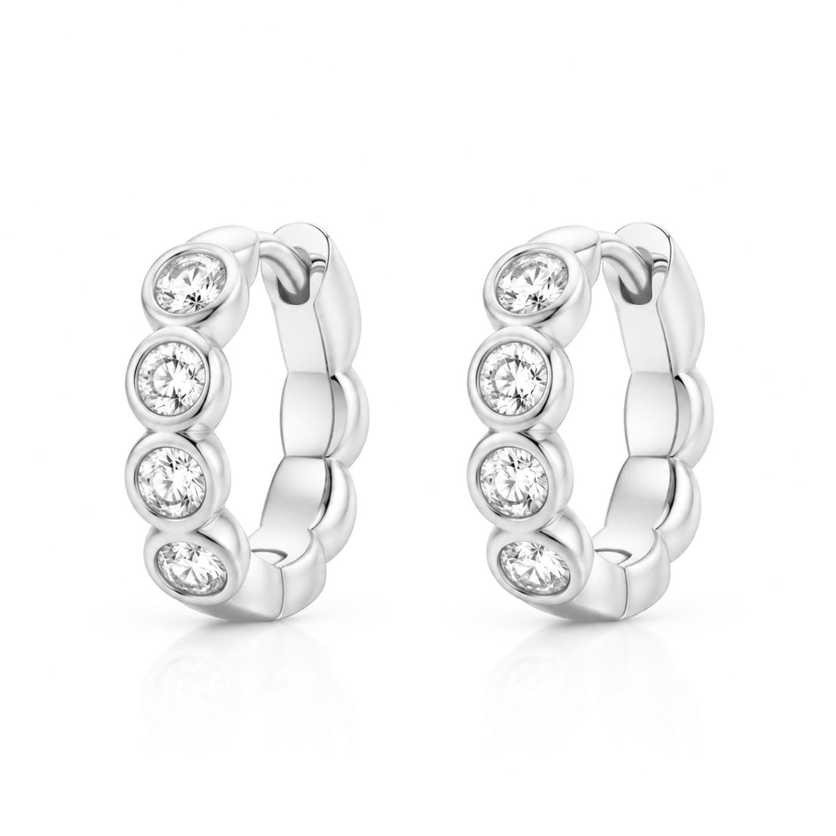 Bohomoon Stainless Steel Mendhi Hoop Earrings