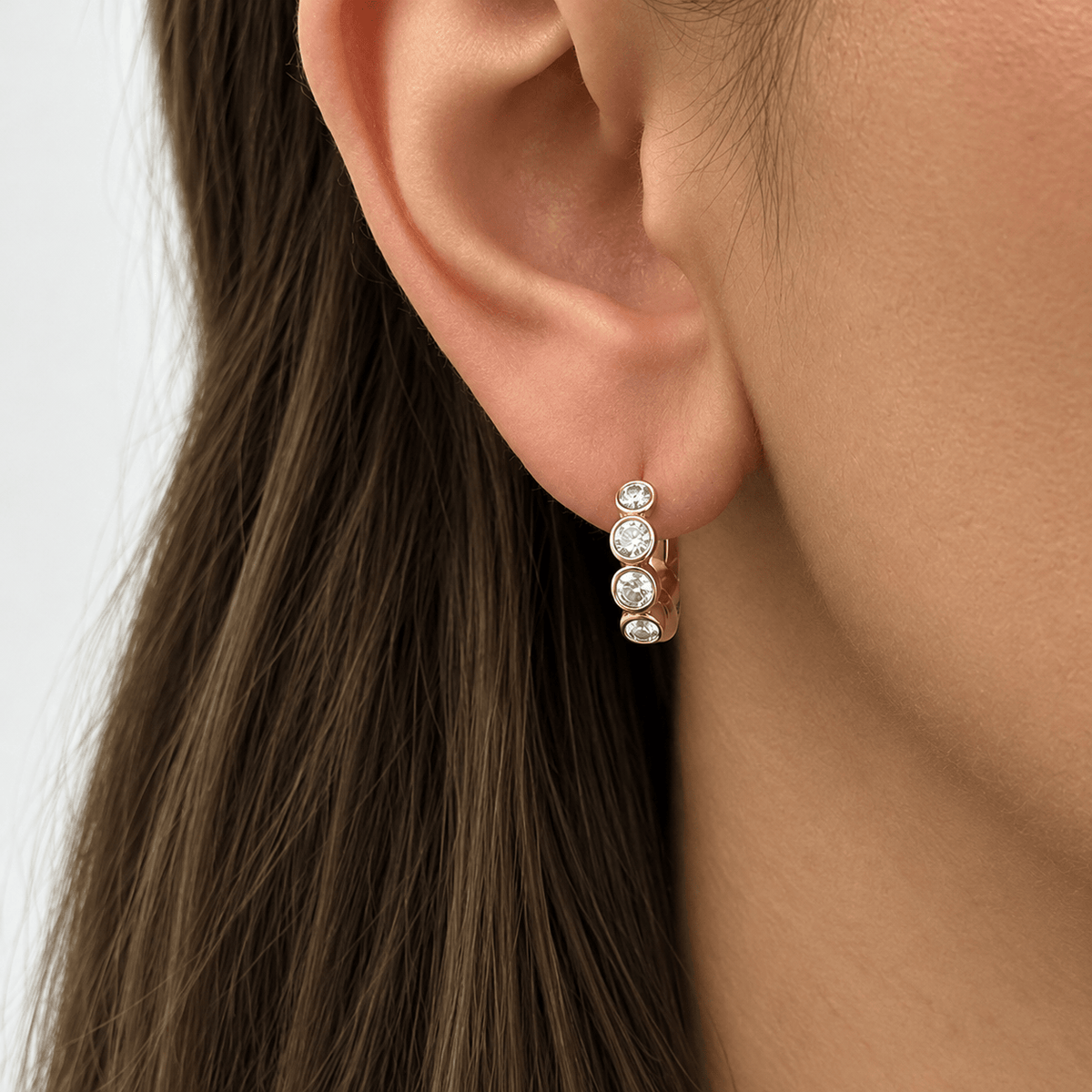 Bohomoon Stainless Steel Mendhi Hoop Earrings