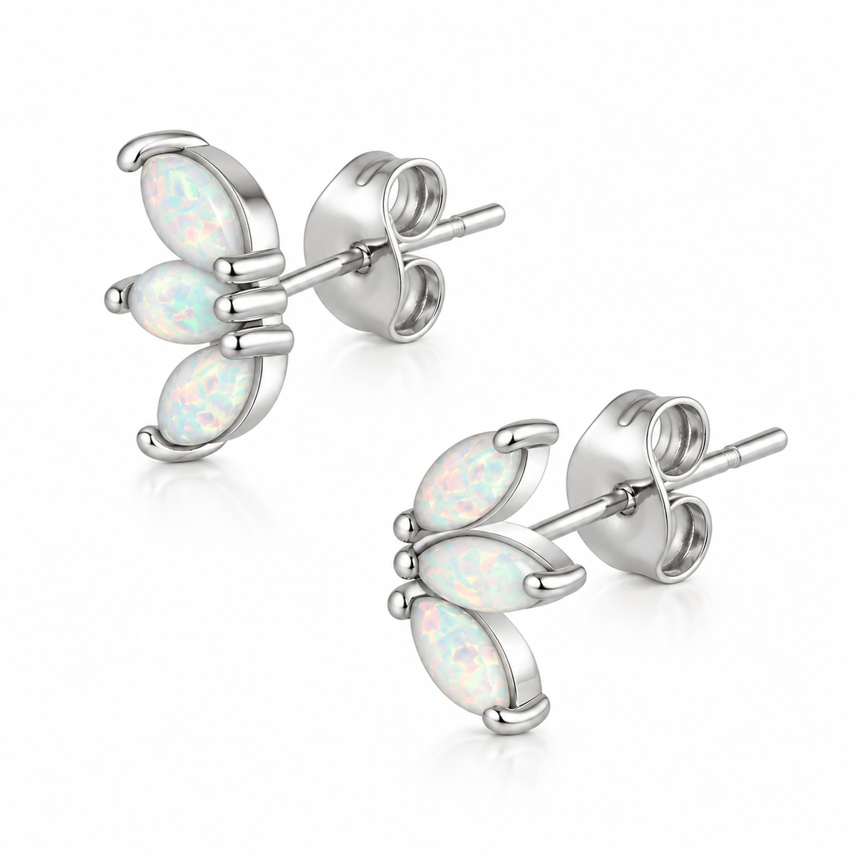 Bohomoon Stainless Steel Mercury Opal Stud Earrings