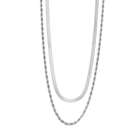 BohoMoon Stainless Steel Mikayla Necklace Set Silver