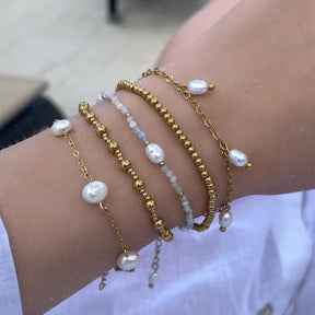 BohoMoon Stainless Steel Milly Pearl Bracelet