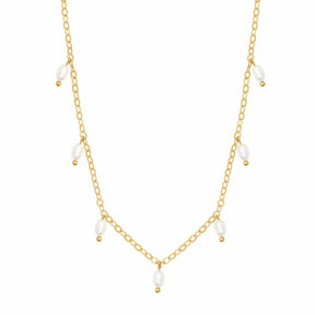 BohoMoon Stainless Steel Milly Pearl Necklace Gold