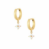 Bohomoon Stainless Steel Milos Opal Hoop Earrings