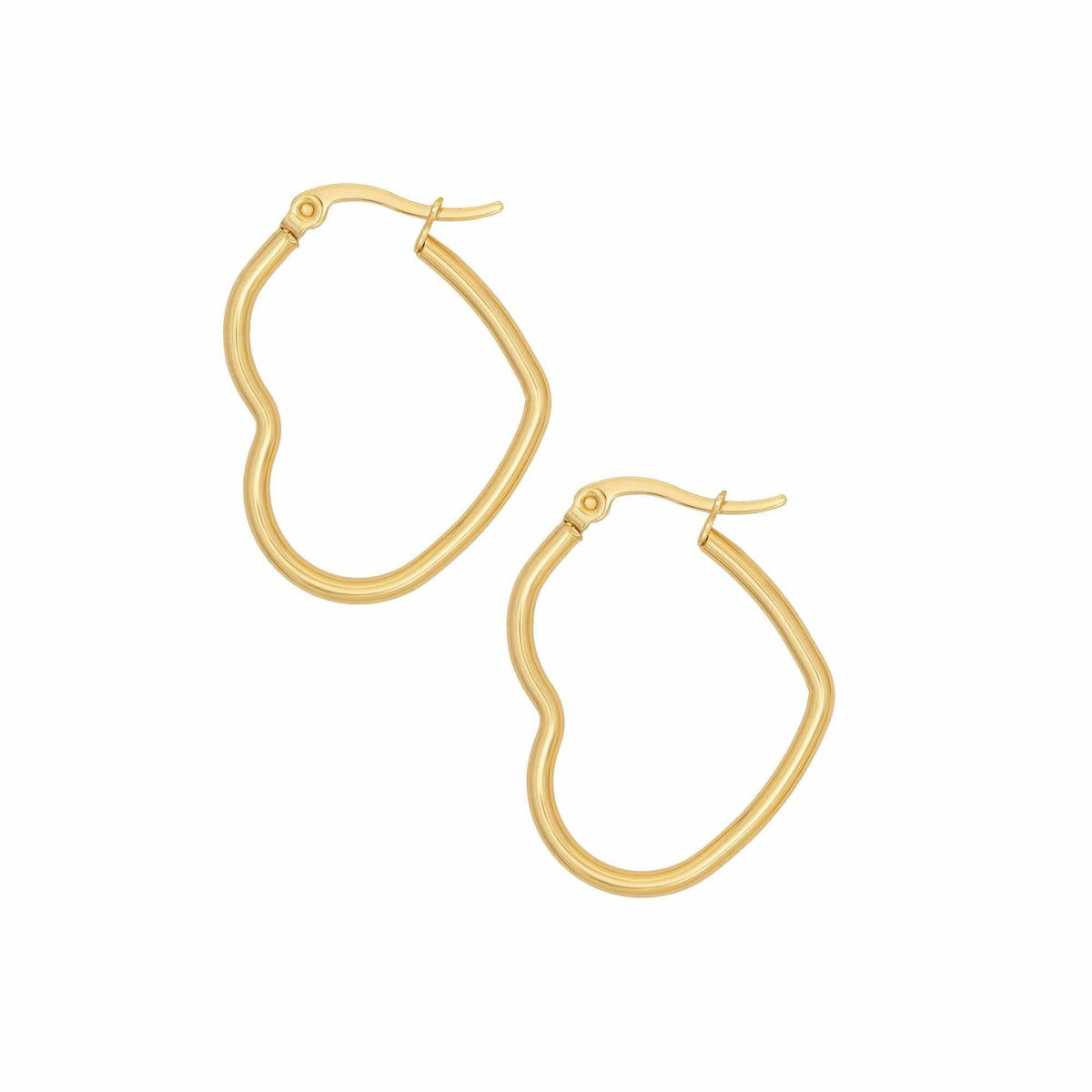 BohoMoon Stainless Steel Mini Heart Hoop Earrings Gold