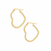 BohoMoon Stainless Steel Mini Heart Hoop Earrings Gold