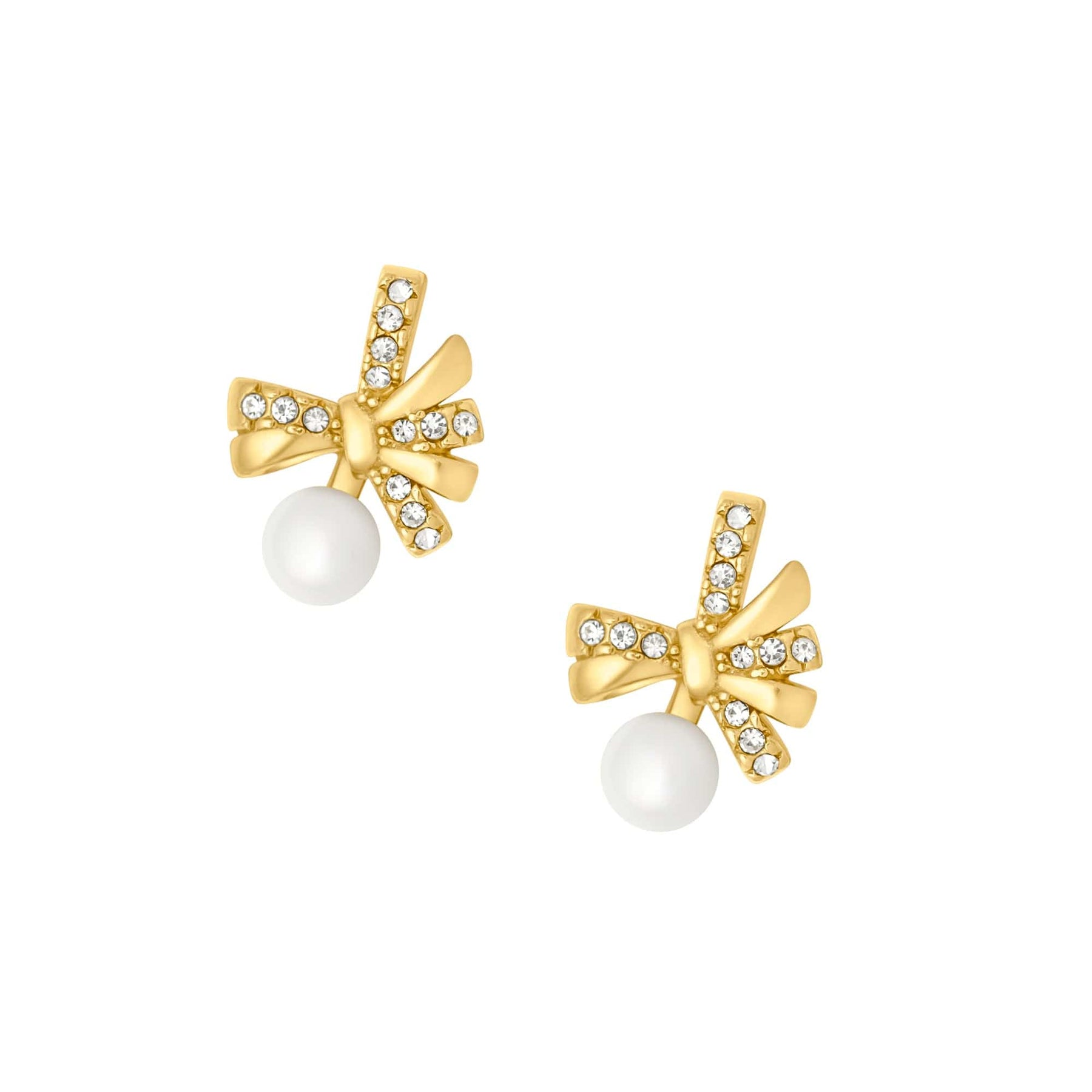 BohoMoon Stainless Steel Miyan Bow Stud Earrings Gold