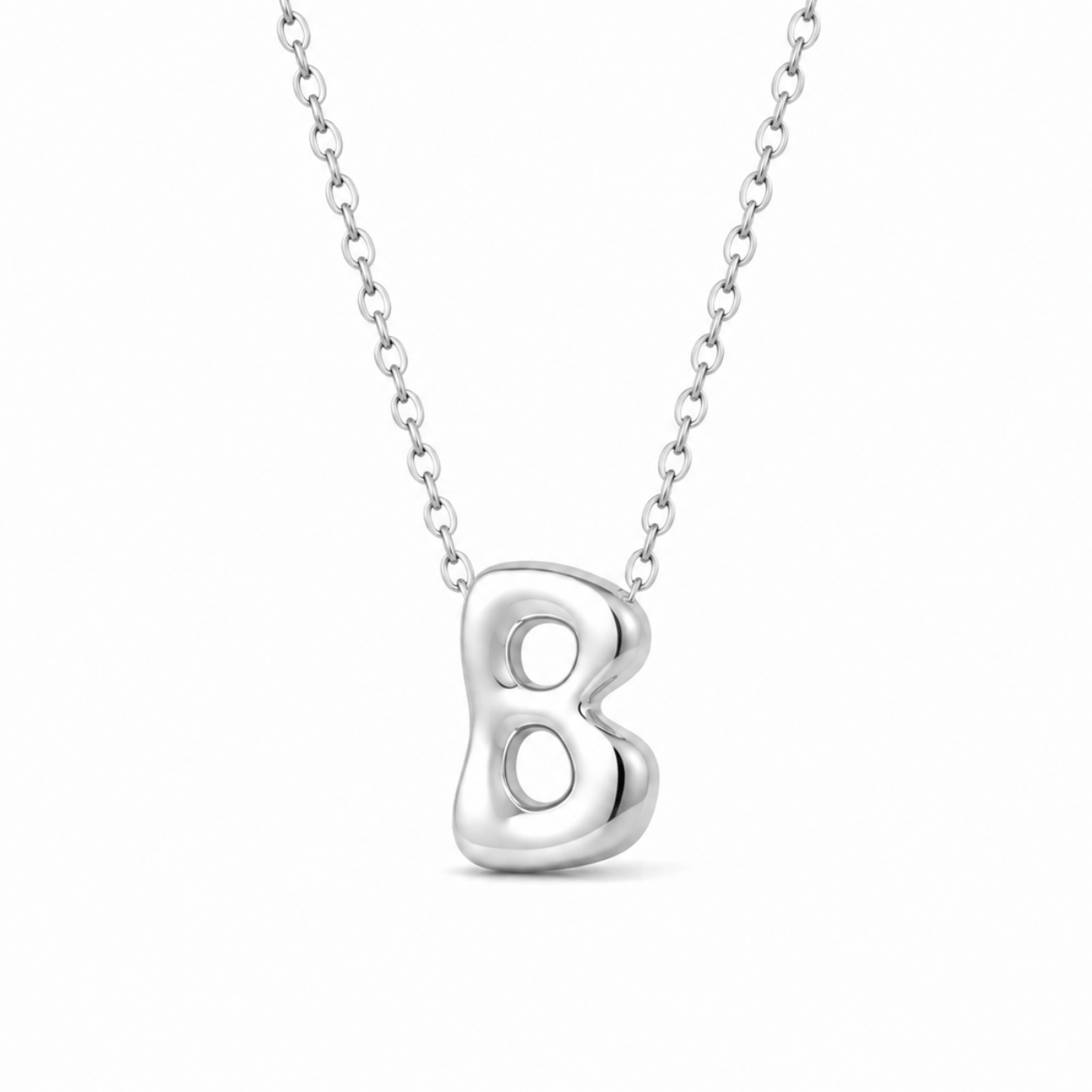 Bohomoon Stainless Steel Molten Initial Necklace