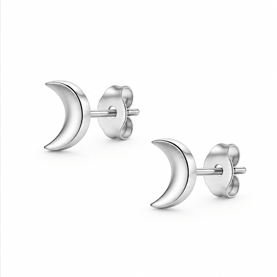 Bohomoon Stainless Steel Moonshine Stud Earrings