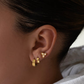 BohoMoon Stainless Steel Muse Hoop Earrings Gold