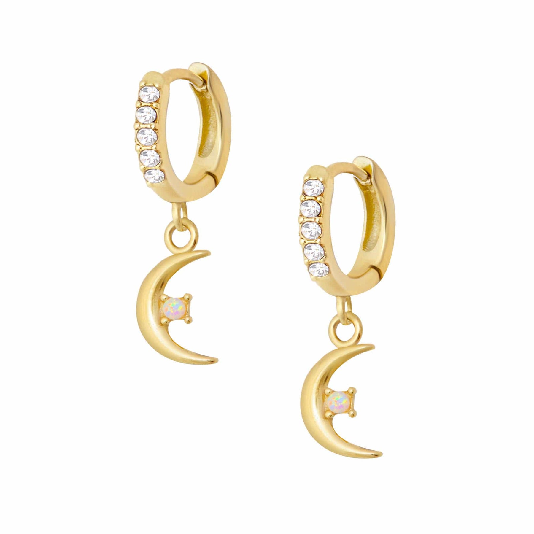 Bohomoon Stainless Steel Natalie Opal Hoop Earrings