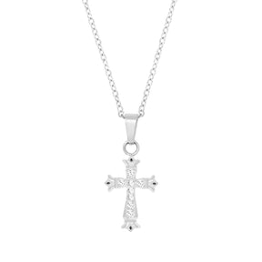 BohoMoon Stainless Steel Natalya Cross Necklace Silver