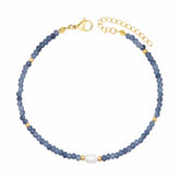 Bohomoon Stainless Steel Navy Pearl Anklet