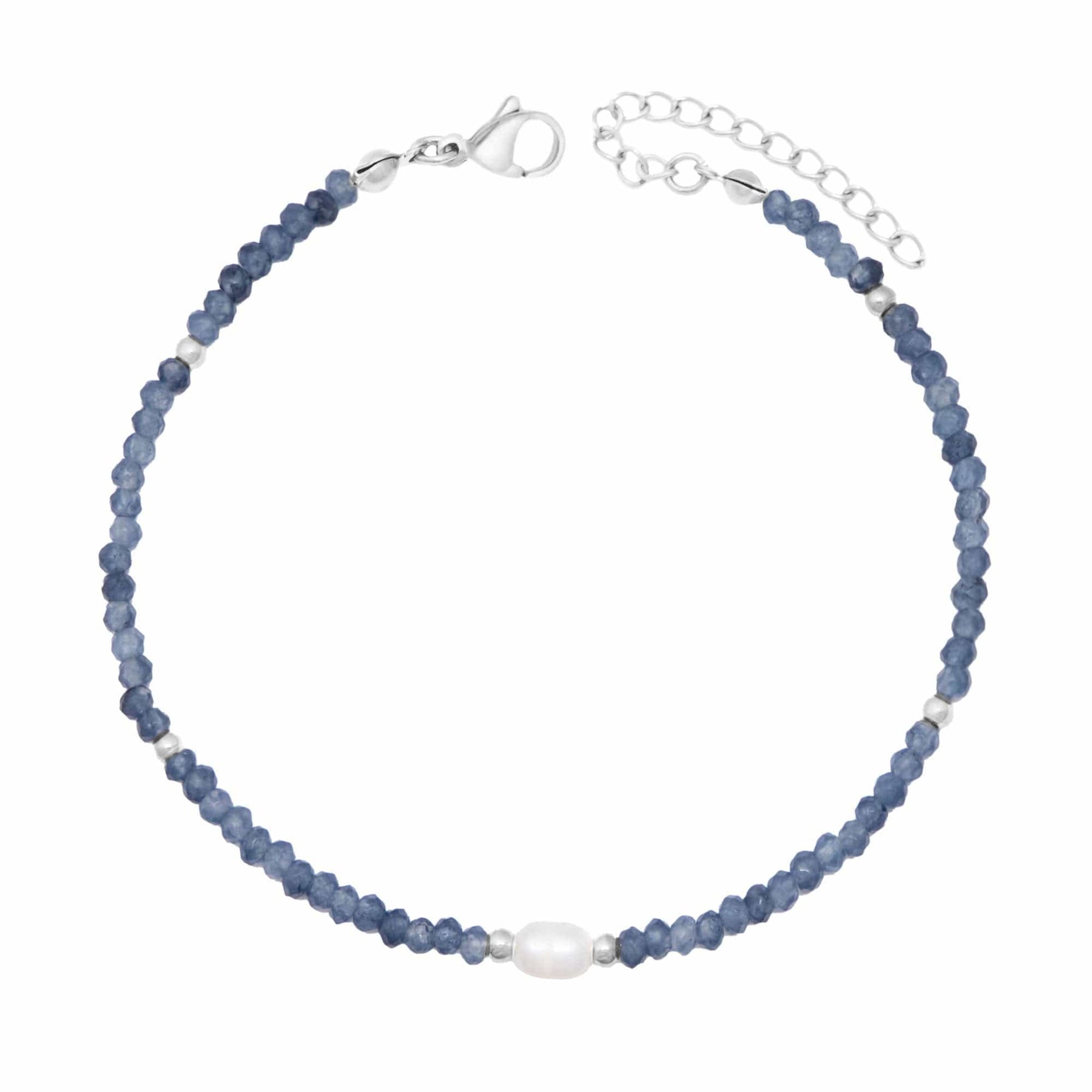 Bohomoon Stainless Steel Navy Pearl Anklet