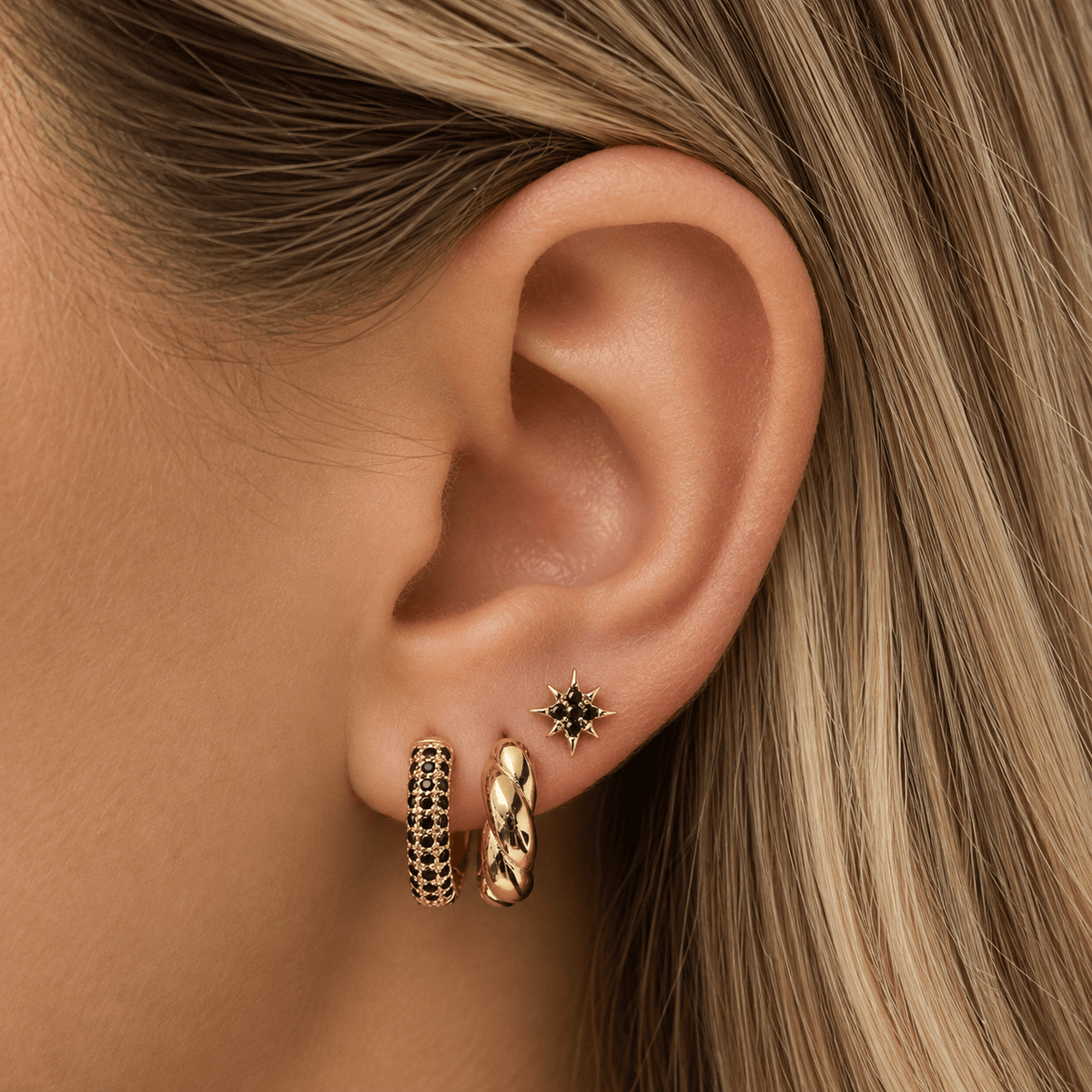 Bohomoon Stainless Steel Neptune Stud Earrings