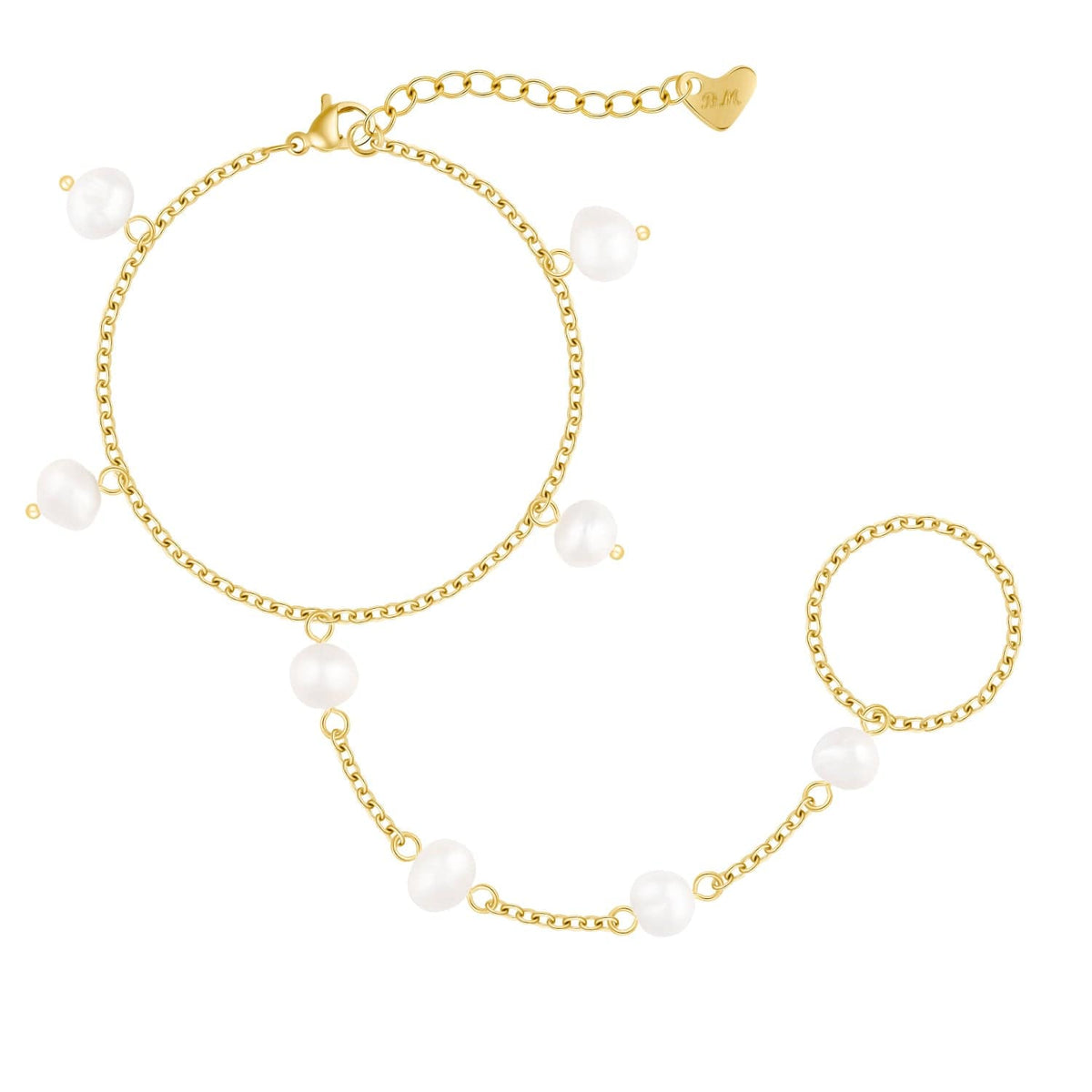 Bohomoon Stainless Steel Nori Hand Chain Bracelet