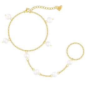 Bohomoon Stainless Steel Nori Hand Chain Bracelet