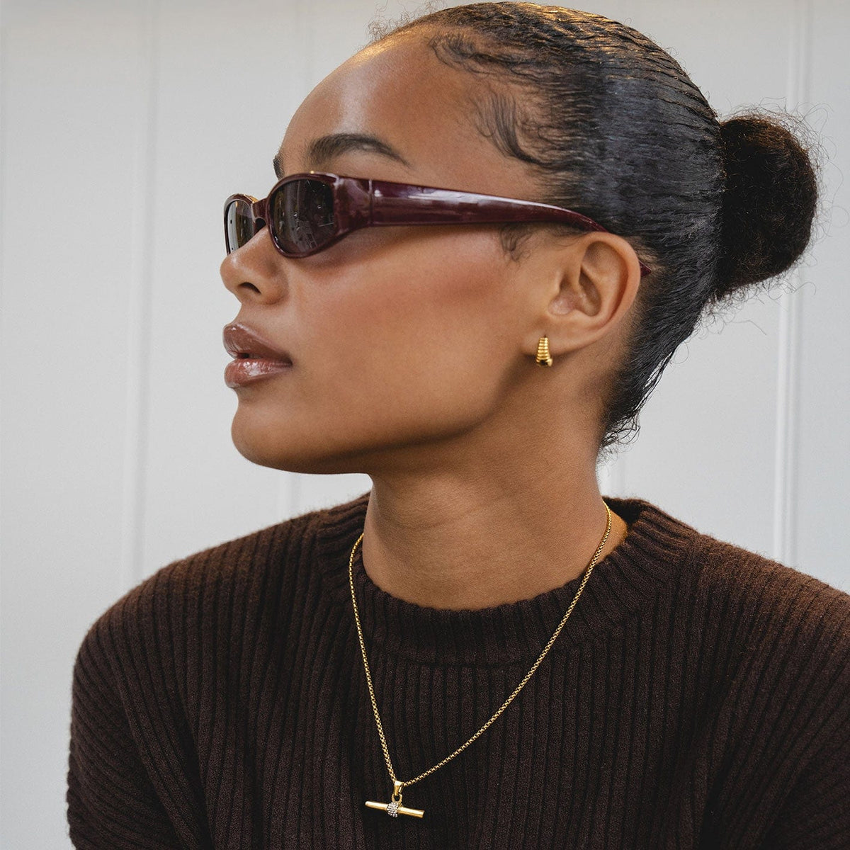 Bohomoon Stainless Steel Octavia Tbar Necklace