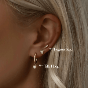 Bohomoon Stainless Steel Opal Earring Set