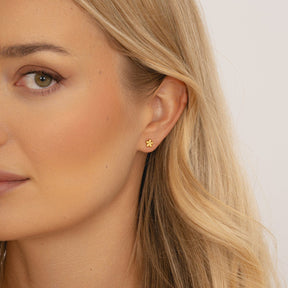 Bohomoon Stainless Steel Orchid Stud Earrings