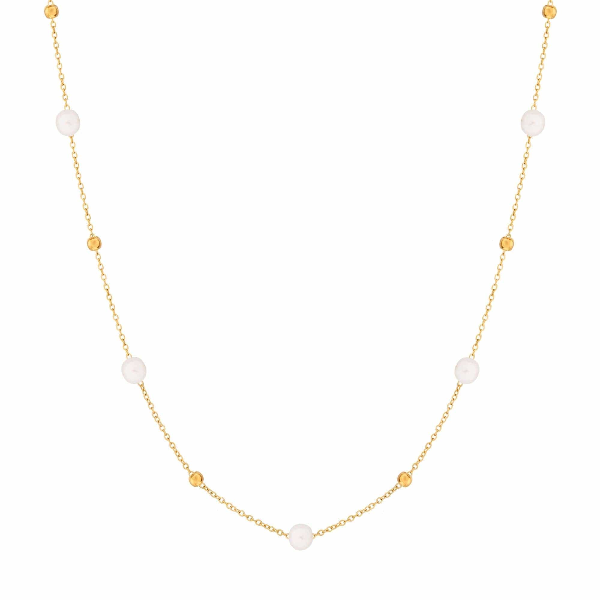 BohoMoon Stainless Steel Paradise Pearl Necklace Gold