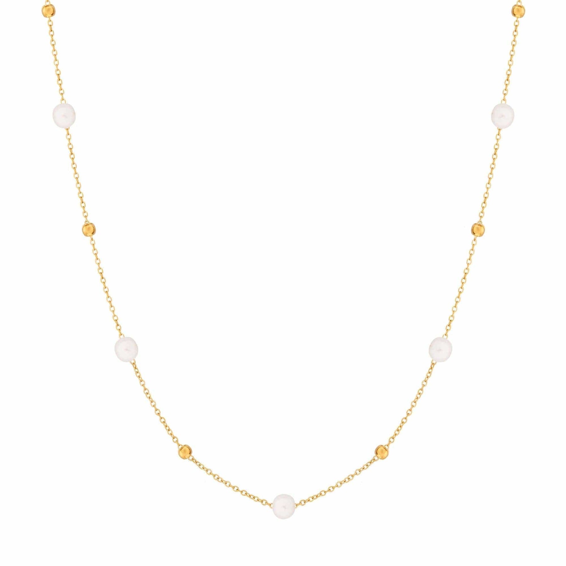 BohoMoon Stainless Steel Paradise Pearl Necklace Gold