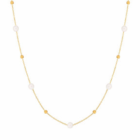 BohoMoon Stainless Steel Paradise Pearl Necklace Gold